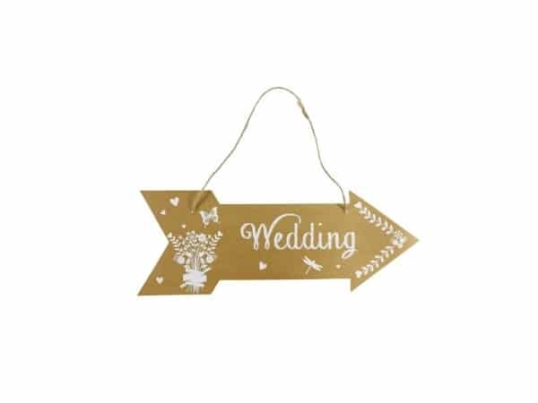 Cartel flecha WEDDING